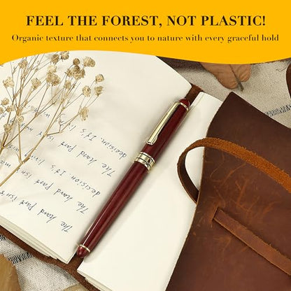 Luxury Wood Ballpoint Pen Writing Set
