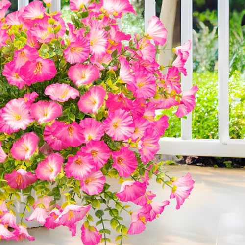 Artificial Flowers Fake Plants for Outdoor Indoor Decoration (16 Count)