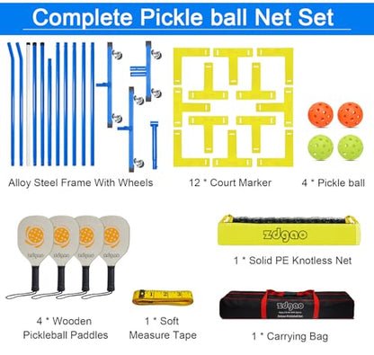 Pickleball Net Set with Wheels