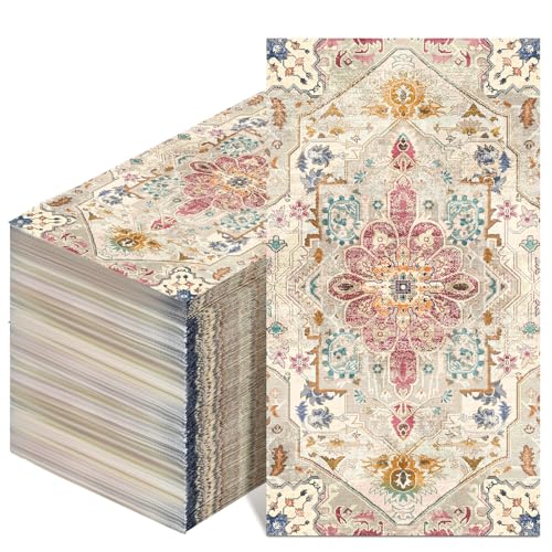 100 Pcs Boho Napkins Paper Guest Towels (100 Count)