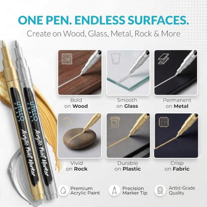 Gold and Silver Paint Pens (8 Count)