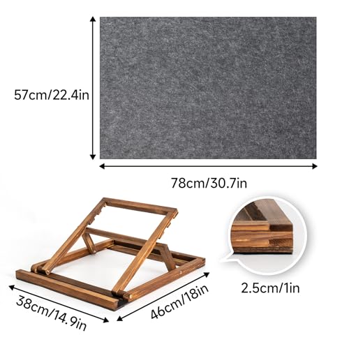 Foldable Jigsaw Puzzle Board with 3 Angle Adjustable Bracket