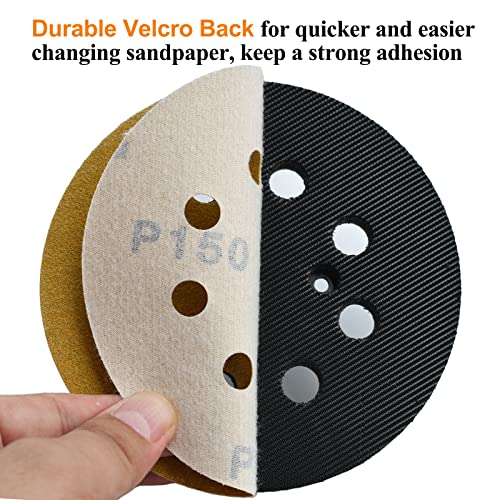 5-Inch 8-Hole Hook and Loop Sanding Discs 150-Grit, 50-Pack (50 Count)
