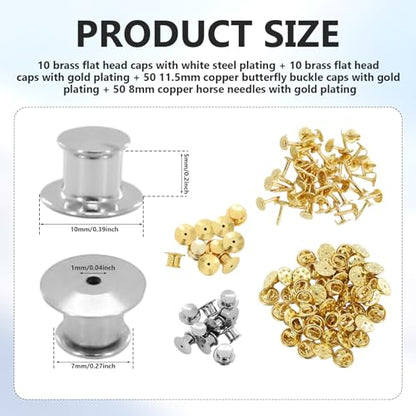 120 PCS Locking Pins Back and Backs Locking Pin (120 Count)