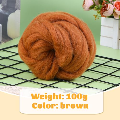3.53oz Needle Felting Wool Roving Wool for Felting Wool Felting Supplies