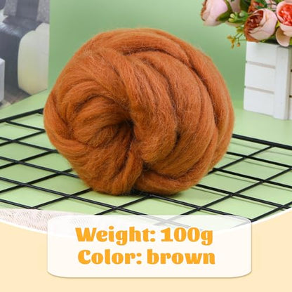 3.53oz Needle Felting Wool Roving Wool for Felting Wool Felting Supplies