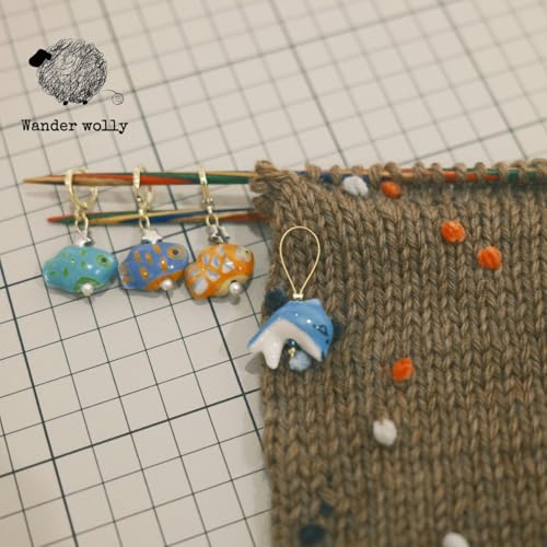 Handmade Ocean Fish Stitch Markers 4 PCS in One Case