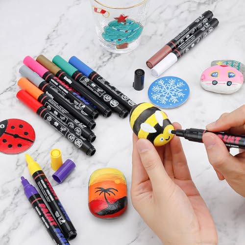 Gold Paint Pens Paint Markers (12 Count)