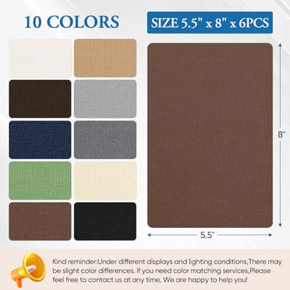 Canvas Patch 5.5 x 8 Inches 6Pcs Self (6 Count)