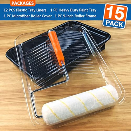 Great Andrew 15 Pcs Paint Tray Set (15 Count)