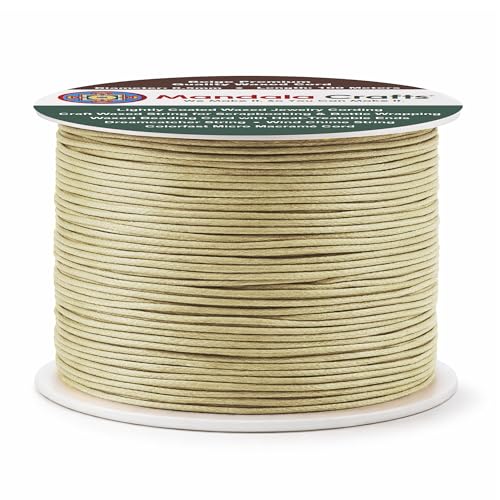 0.5mm Beige Waxed Cord (327 Foot)