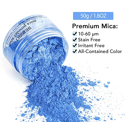Blue Mica Powder for Epoxy Resin 1.7 oz