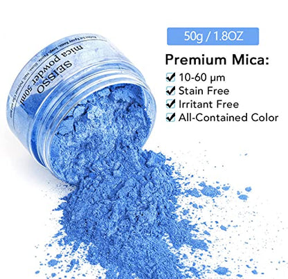 Blue Mica Powder for Epoxy Resin 1.7 oz