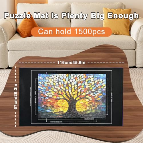 Puzzle Mat Rollup for Jigsaw Puzzles Storage Matt Saver to 1500pcs (1500 Count)