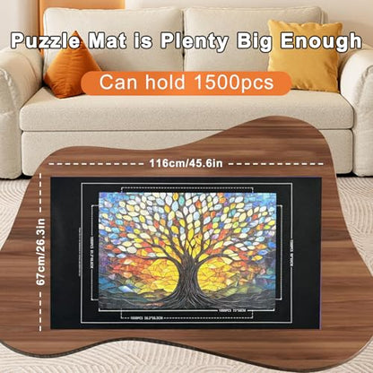 Puzzle Mat Rollup for Jigsaw Puzzles Storage Matt Saver to 1500pcs (1500 Count)