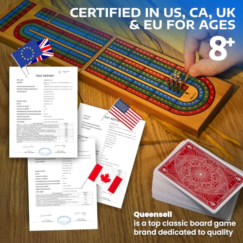 Cribbage Board Game Set with Storage