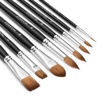 Watercolor Brushes Professional (8 Count)