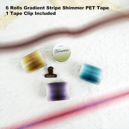 Shimmer Ombre Stripe PET Tape (6 Count)