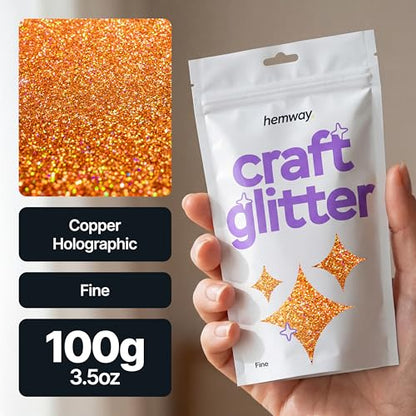 Craft Glitter Copper Holographic 100g Fine Glitter (3.5 Ounce)