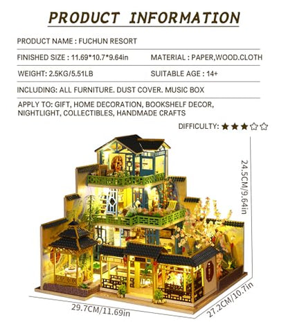 DIY Miniature House Kit for Adults