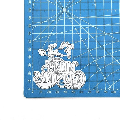 Metal Cutting Dies DIY Merry Christams Embossing Stencil Template Scrapbooking Card Making Mold Photo Album Arts Crafts Tools