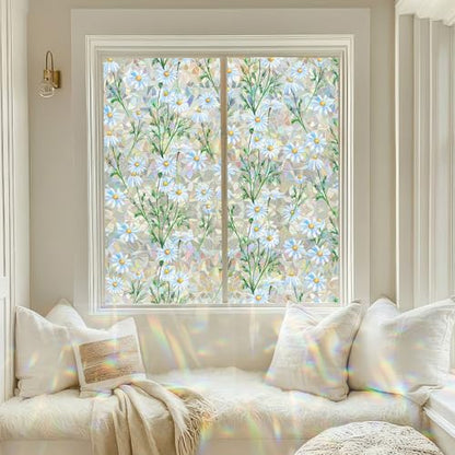 Privacy Window Films Stain Glass Cling No Glue Anti