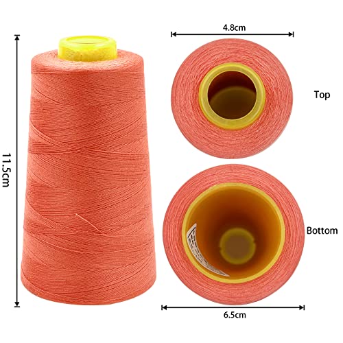 4 Cones of 3000 Yards Each Spool Thread for All Purpose (36000 Foot)