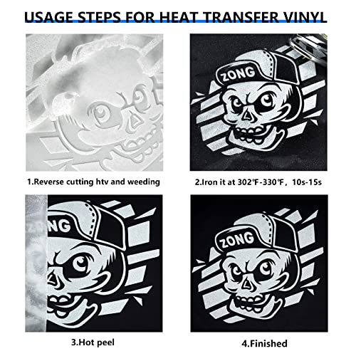Glitter White Heat Transfer Vinyl Rolls