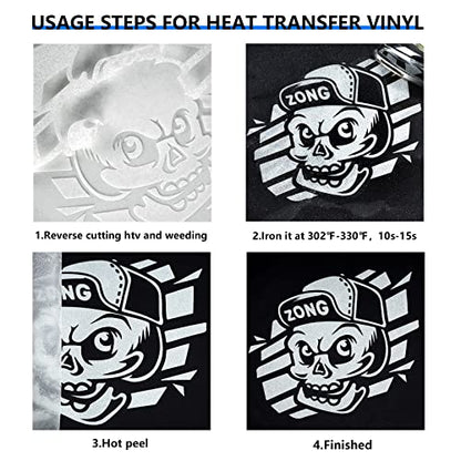 Glitter White Heat Transfer Vinyl Rolls