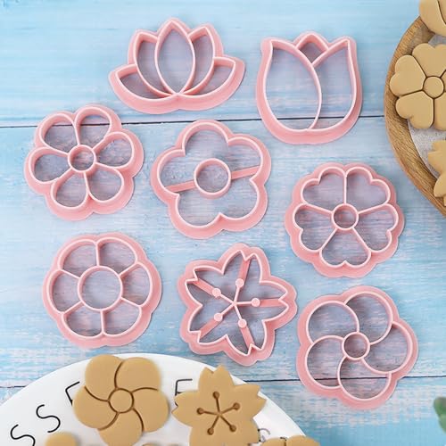 Flower Cookie Cutters Set (8 Count)