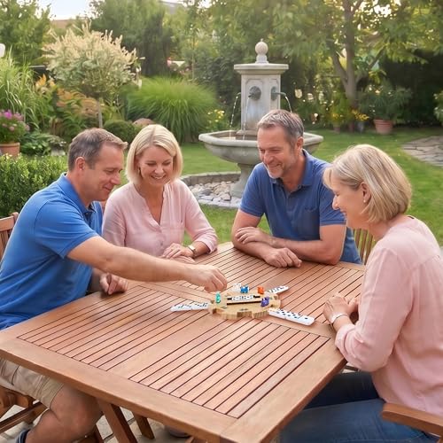 Mexican Train Dominoes Accessories Set with Wooden Hub