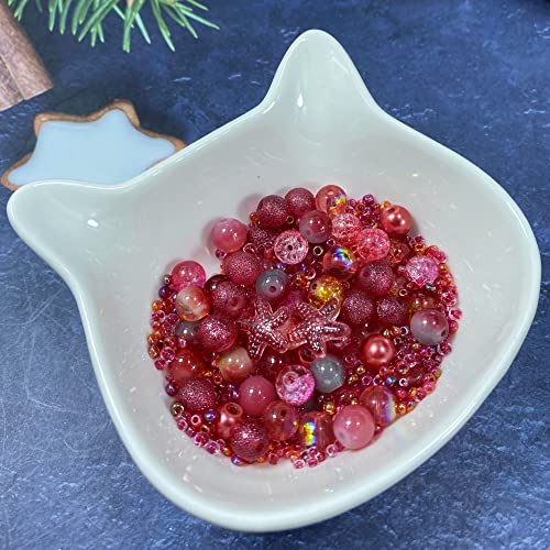 Assorted Glass Resin Beads Multi Size Colors Smooth Cracked Gravel Millet Spacer Beads for Bracelets Necklace Earring DIY Jewelry Making Craft