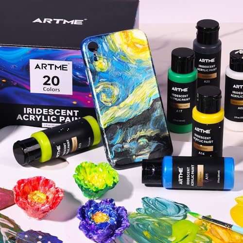 Iridescent Acrylic Paint Set (40 Fl Oz)