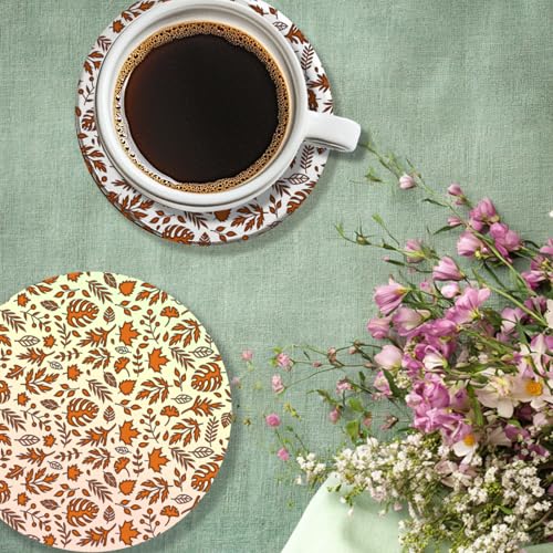 Autumn Leaves Pattern Polymer Clay Texture Sheet Plants and Maple Leaves Silicone Texture Mat for Polymer Clay Making Earrings Jewelry DIY Crafts 5.5 × 5.5 Inch