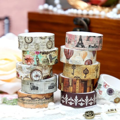 Vintage Washi Tape Set (16 Count)