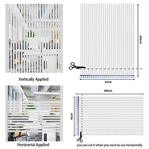 Window Privacy Film Frosted Stripe Window Film