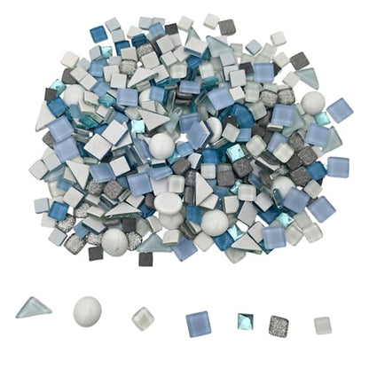 1.1LB Mixed Color Irregular Crystal Mosaic Tiles (17.637 Ounce)