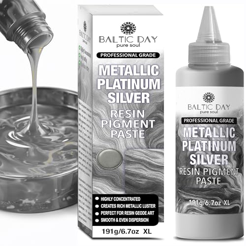 Silver Epoxy Resin Pigment Paste 6.7oz (6.7 Fl Oz)