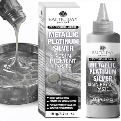 Silver Epoxy Resin Pigment Paste 6.7oz (6.7 Fl Oz)