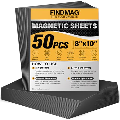 50 Pack 8" x 10" Magnet Sheets (50 Count)