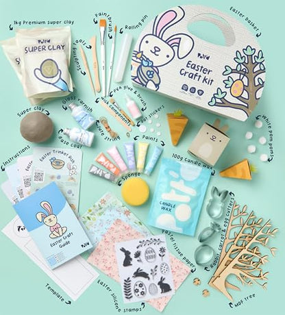 Pott’d Easter Craft Kit Air Dry Clay Kit for Adults
