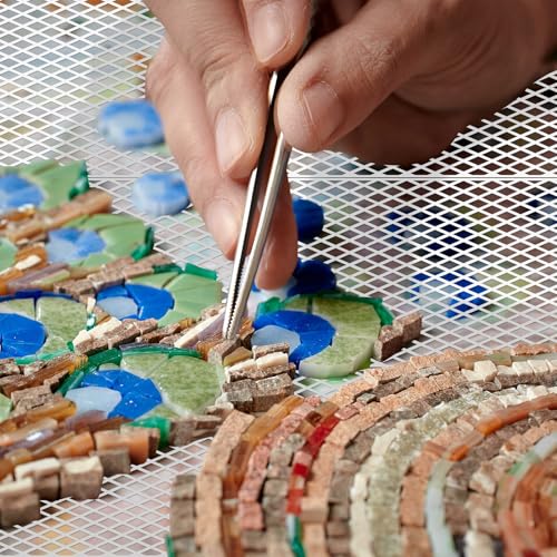 24 Pcs Mosaic Grid Tile Mesh with Adhesive Backing (24 Count)