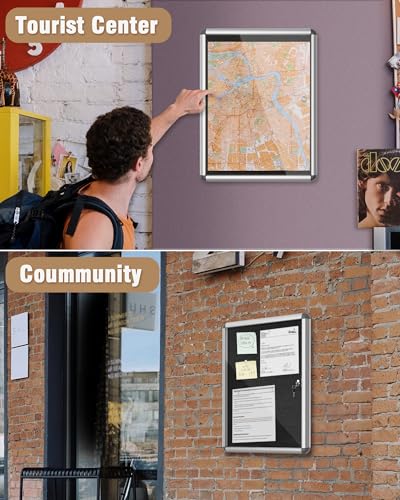 26"x20" Enclosed Bulletin Board