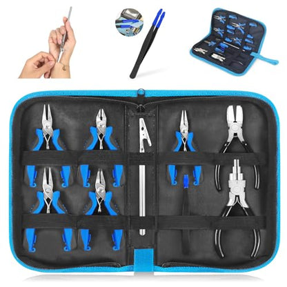 Jewelry Pliers Set Jeweler Making Tools Kit (17 Count)