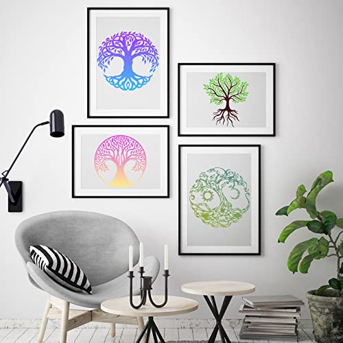 16 Pack Tree of Life Stencils (16 Count)