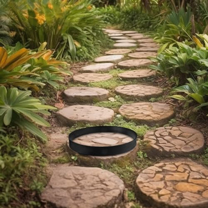 Paver Mold for Concrete Stepping Stones Round Garden Pathway Mold Reusable Plastic DIY Pavement Maker for Outdoor Landscaping and Hardscaping Projects