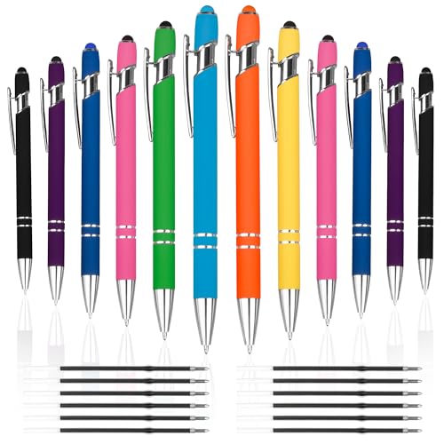 12 PCS 2 in 1 Stylus Ballpoint Pen with Stylus Tip (24 Count)