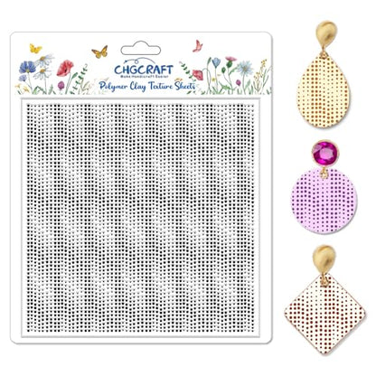 Polka Dot Texture Polymer Clay Texture Sheets Geometric Texture Silicone Texture Stamp Clay Texture Mat Modeling Pattern Pad for Jewelry and Clay Earrings Tools