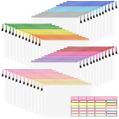 48pcs Zipper Pouches for Organizing (48 Count)