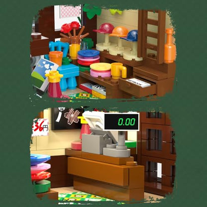 Japanese Style Cat Grocery Store House Building Set